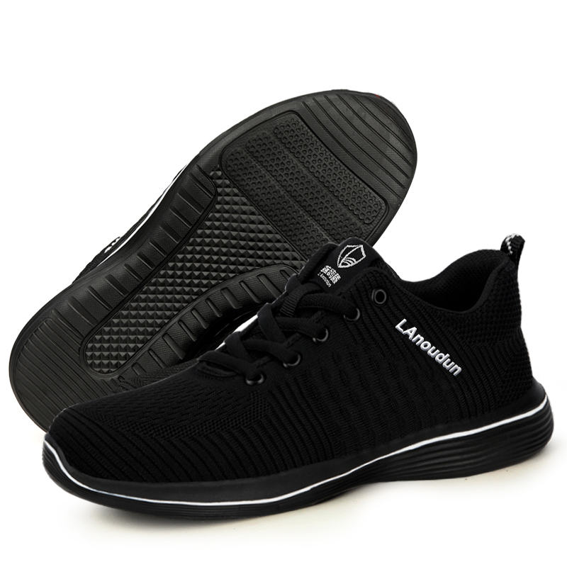 LANOUDUN Impact Resistant Lightweight Low top Outdoor Shoes Unisex Black