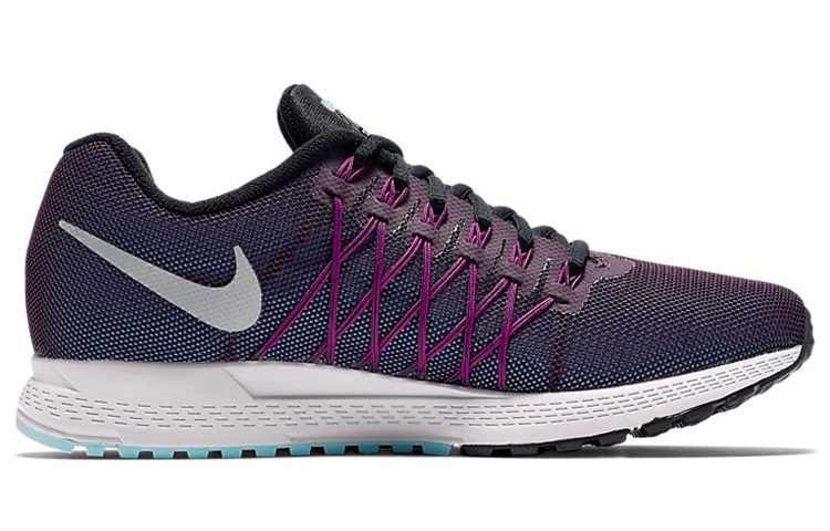 Nike Air Zoom Prestige Fabric Cushioning Slip Resistant Low top Running Shoes Women’s Black Purple