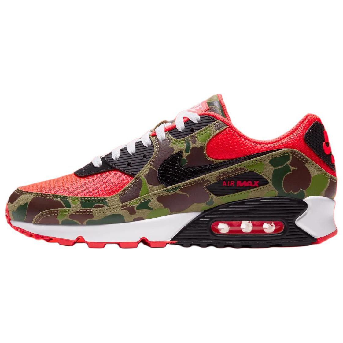 Nike Air Max 90 Low top Running Shoes Unisex Black Red 2024 Edition