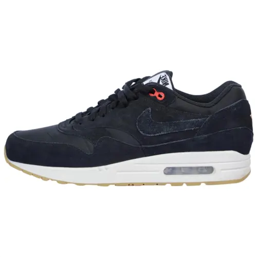 Nike Air Max 1 Abrasion Resistant Low top Running Shoes Men's Black