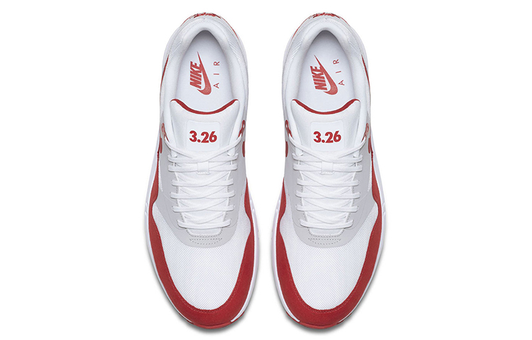 Мужские кроссовки Nike Air Max 1 Ultra 2.0 LE (бело-красные) — фото 3