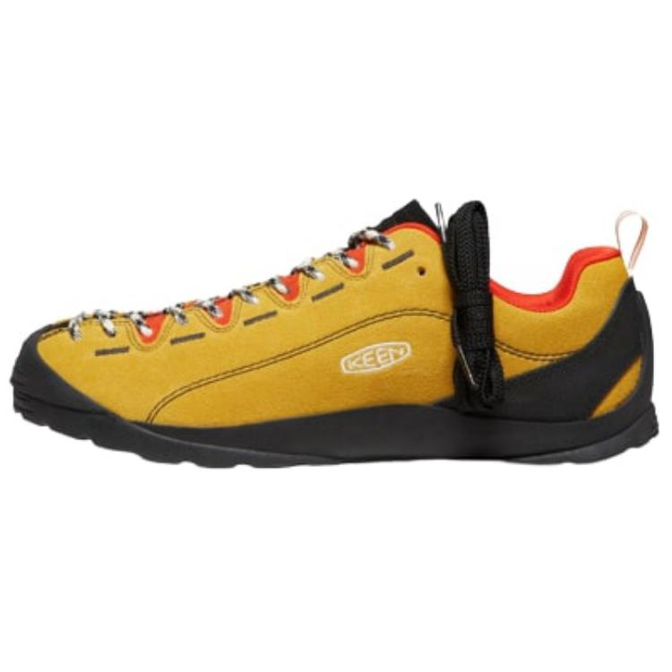 Keen Jasper Leather Slip Resistant Abrasion Resistant Low top Outdoor Shoes Men's Yellow