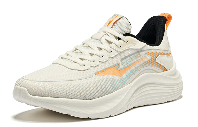 Erke Light Speed Cushioning Rebound Breathable Low top Running Shoes Men’s White Orange