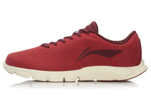 Li Ning Synthetic Leather Slip Resistant Cushioning Abrasion Resistant Breathable Low top Running Shoes Men's
