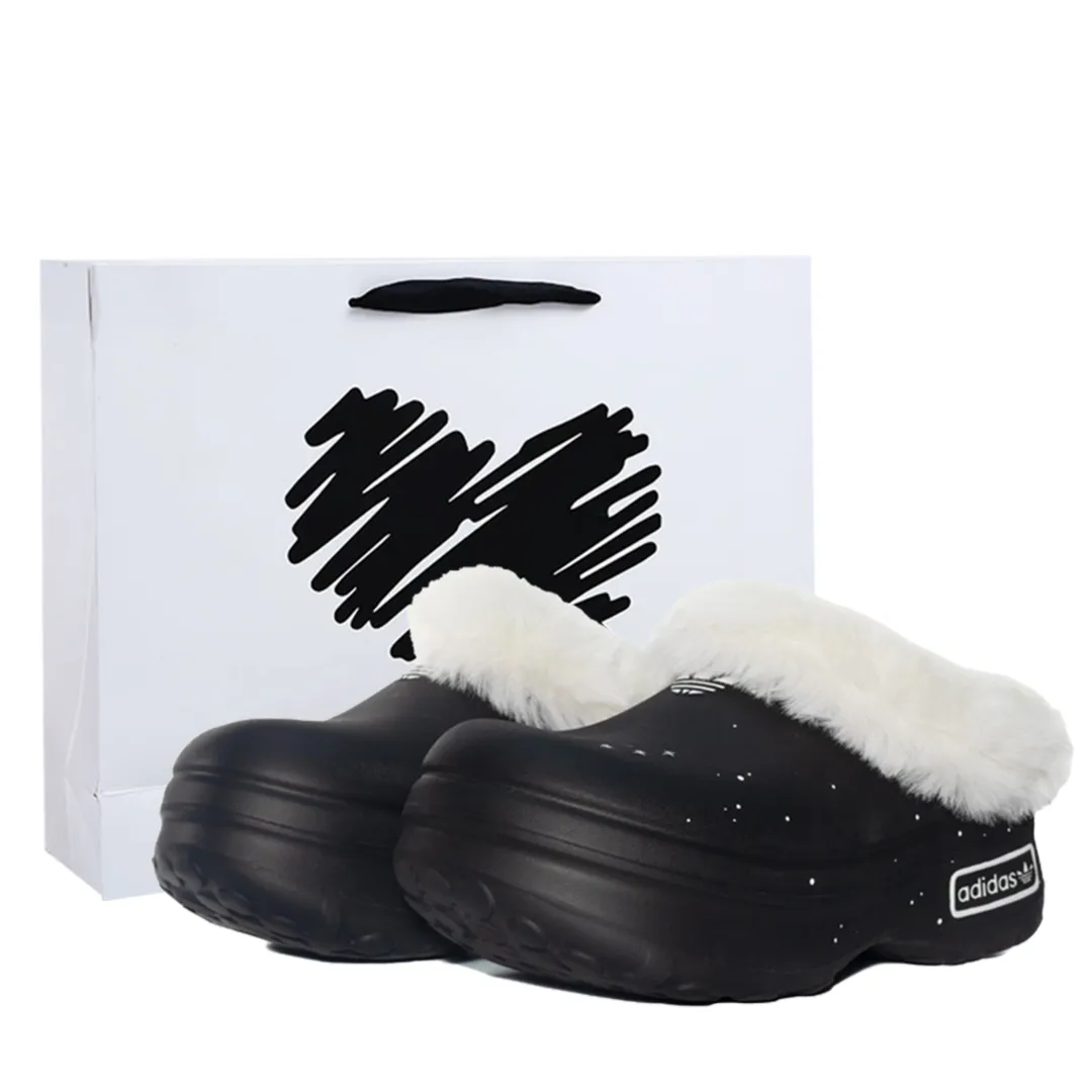 Adidas Originals AdiFOM Stan Smith Mule Rubber Sole Graffiti Abrasion Resistant Quick Dry Closed Toe Slippers Unisex