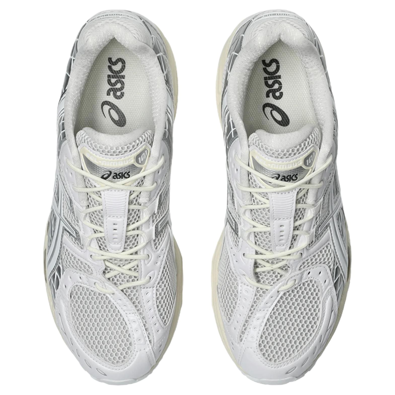 ASICS GEL Nimbus 10.1 Abrasion Resistant Low top Casual Running Shoes Unisex White Silver