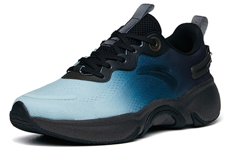 Anta Cushioning Slip Resistant Abrasion Resistant Breathable Low top Running Shoes Men’s Blue Black