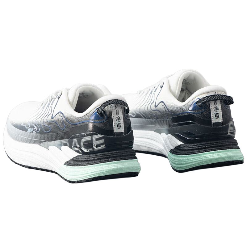 XTEP Cushioning Breathable Lightweight Low top Running Shoes Men’s White Gray Black