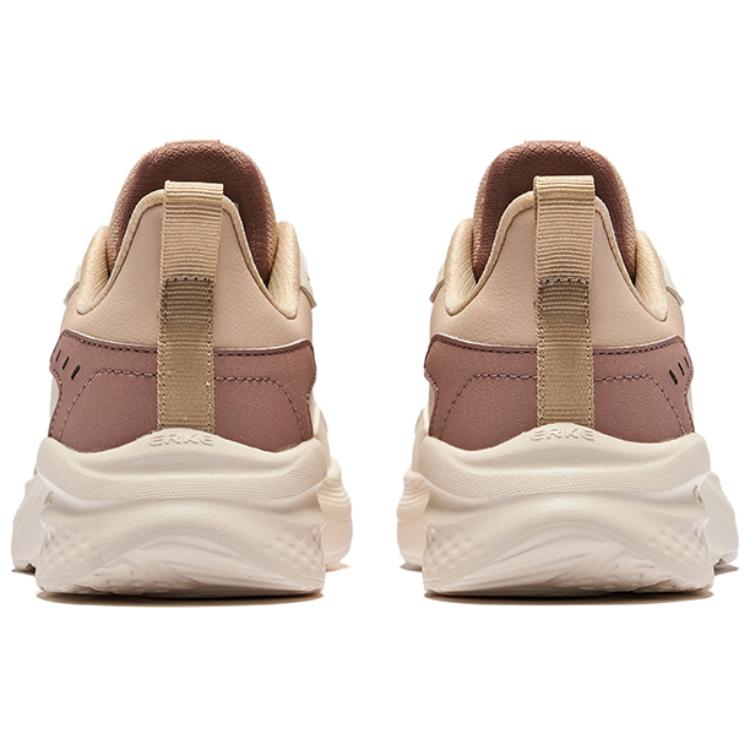 Erke Cushioning Slip Resistant Abrasion Resistant Waterproof Low top Running Shoes Women’s Eggnog Gray Oat