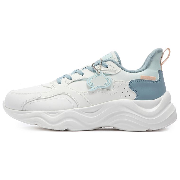 361° Linglong Collection Cushioning Abrasion Resistant Low top Running Shoes Women’s White Blue