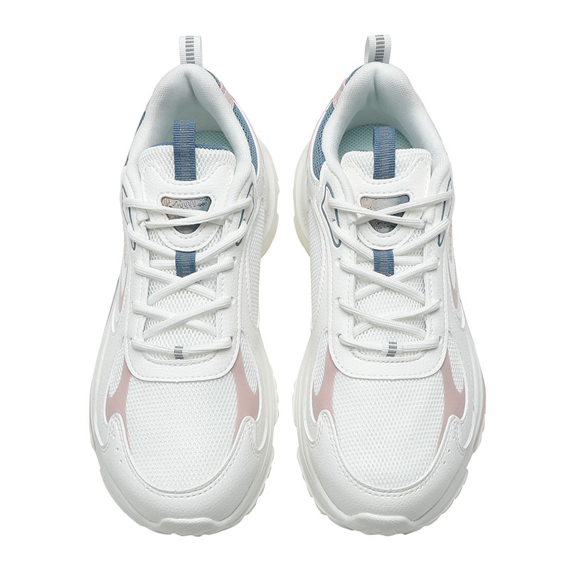 XTEP Fashion Trend Slip Resistant Abrasion Resistant Low top Outdoor Shoes Women’s Sail White Light Pink Deep Blue