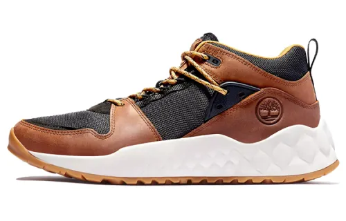 Timberland Solar Wave Running Shoes Men's Mid Top Black/Brown