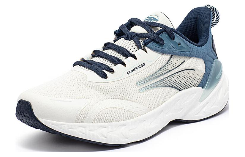 361° Popping Foam 3 Cushioning Slip Resistant Abrasion Resistant Low top Running Shoes Men's White Blue