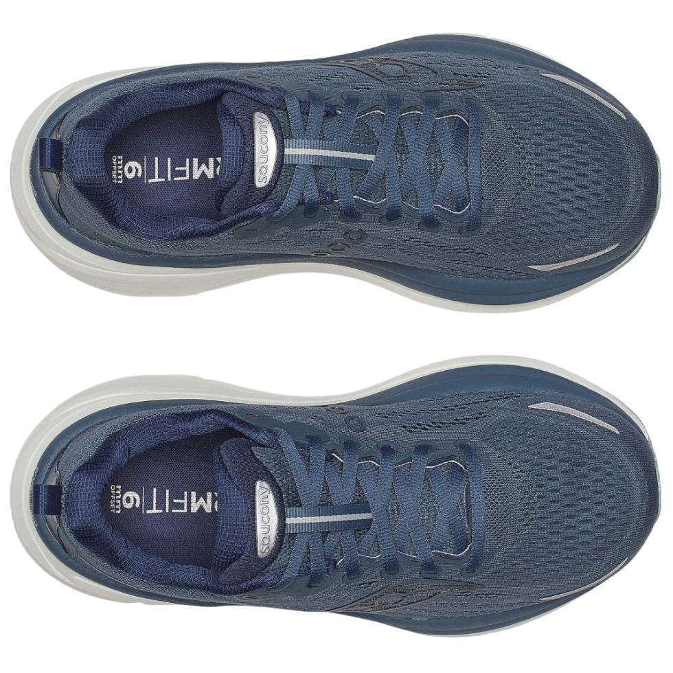 Saucony Hurricane 25 Abrasion Resistant Breathable Support Running Shoes Unisex Dark Blue