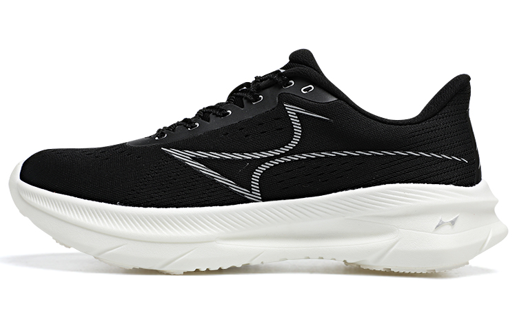HEALTH Flowing Shadow Comfortable Cushioning Slip Resistant Breathable Low top Running Shoes Unisex Black