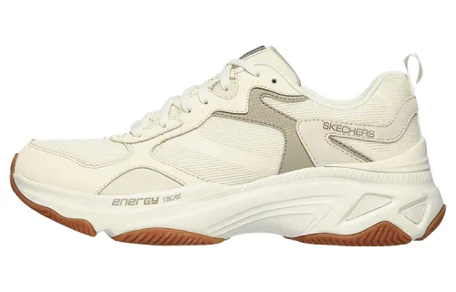 Skechers Energy Racer Textile, Synthetic Leather Classic And Versatile Low top Chunky Sneakers Men's Ecru