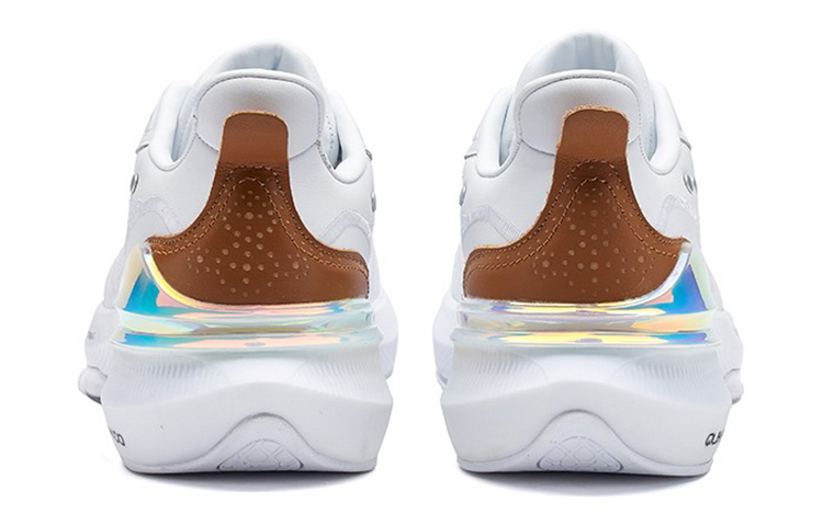 361° Cushioning Abrasion Resistant Breathable Lightweight Low top Running Shoes Men’s Silver White
