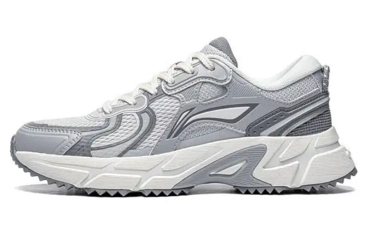 Li Ning Gathering Light Textile, Synthetic Leather Slip Resistant, Abrasion Resistant, Breathable Low top Running Shoes
