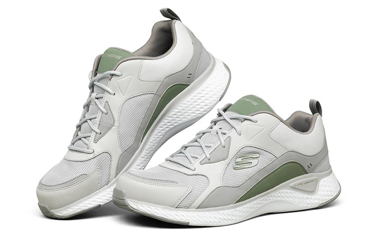 Мужские кроссовки Skechers Solar Fuse (светло-серые) — Светло-серый — фото 3