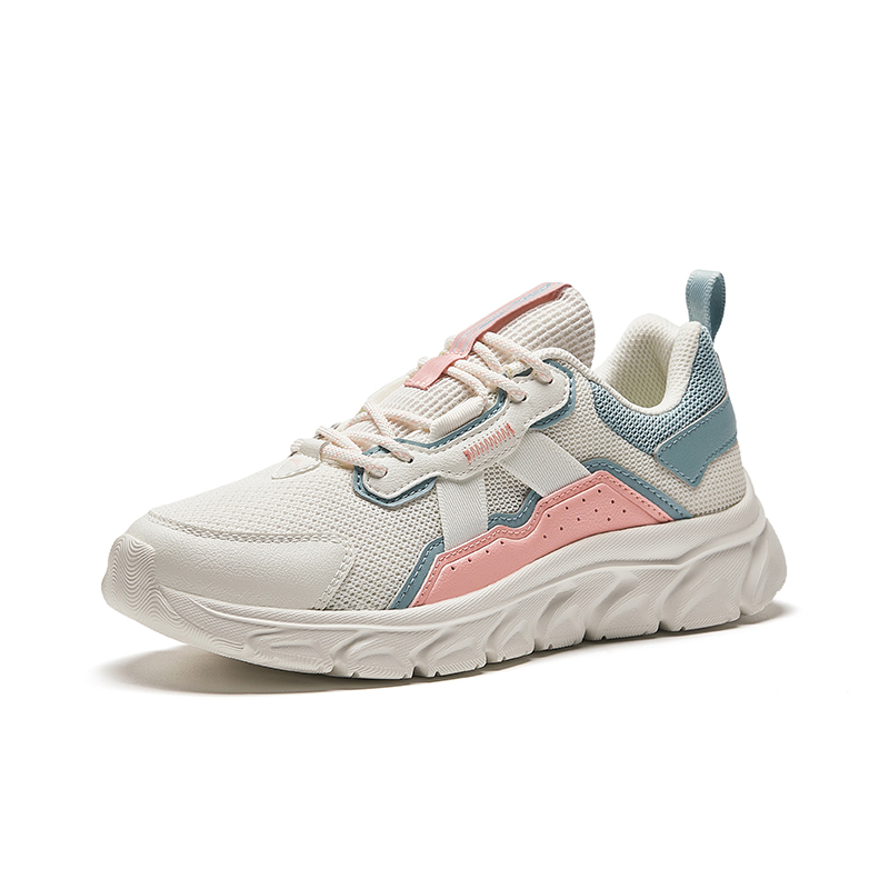 Anta Comfortable Cushioning, Wear Resistant Low top Running Shoes Women’s White Pink Cyan