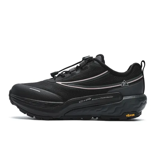 FILA SPD HORIZON Abrasion Resistant Breathable Low top Running Shoes Women's Iron Gray/Black