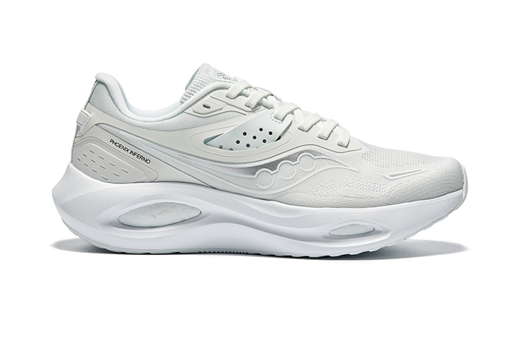 Saucony Phoenix LS Firebird Slip Resistant Abrasion Resistant Low top Running Shoes Women’s White