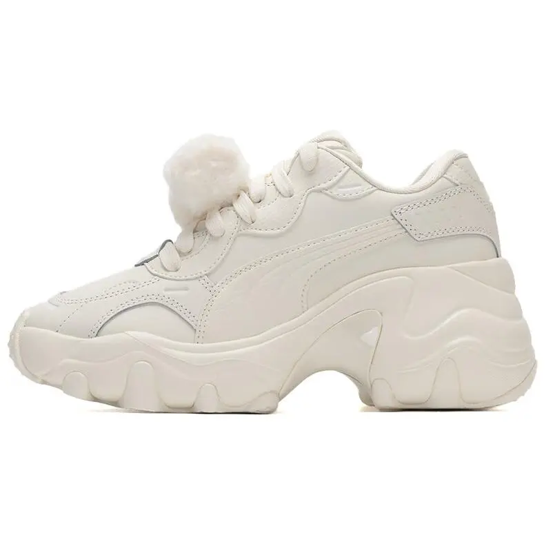 PUMA Pulsar Wedge Abrasion Resistant Low top Chunky Sneakers Women's White