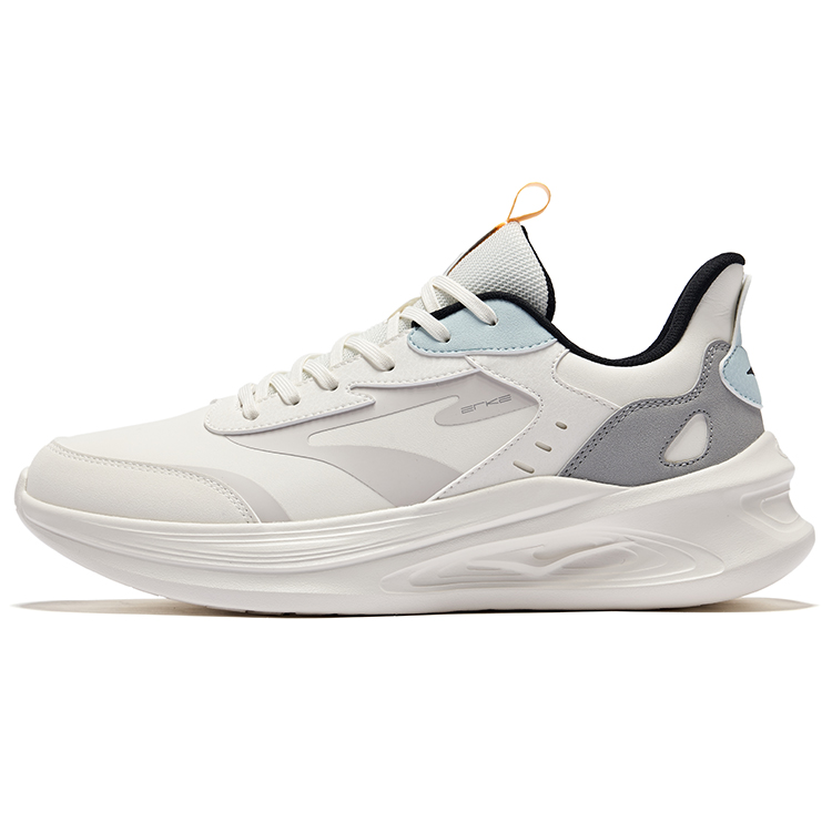 Erke Leap 2.0 Cushioning Rebound Waterproof Running Shoes Men’s Microcrystal White Wild Gray