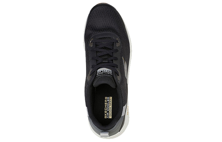 Skechers GO RUN Elevate Fabric Cushioning, Wear Resistant Low top Running Shoes Men’s Black Gray