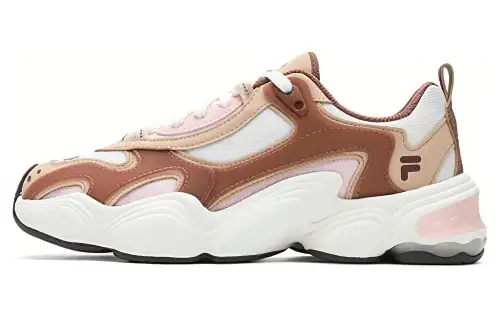 FILA FUSION TENACITY Textile, Synthetic Leather Low top Chunky Sneakers Women's Brown White