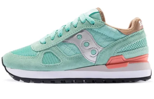 Saucony Shadow Original Slip-Resistant Breathable Lightweight Low-Top Running Shoes Women's Green Brown