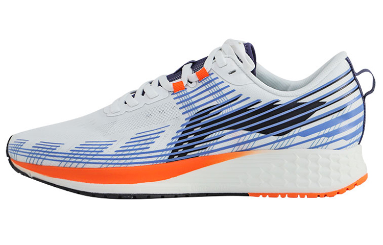 LiNing Red Rabbit 4 comfortable fabric non-slip wear-resistant shock absorption breathable low-top Light Foam running shoes men's white blue
