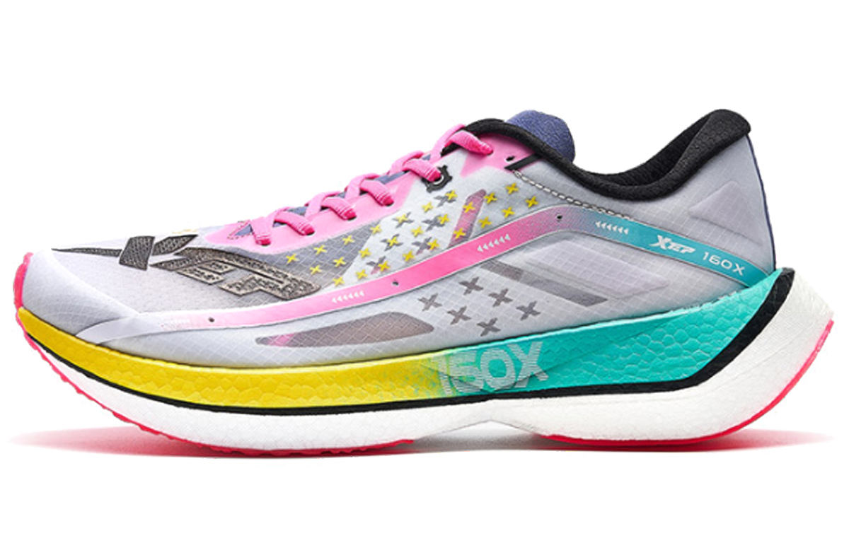 XTEP 160X 2.0 Cushioning Slip Resistant Abrasion Resistant Breathable Low top Running Shoes Women’s White Red Green