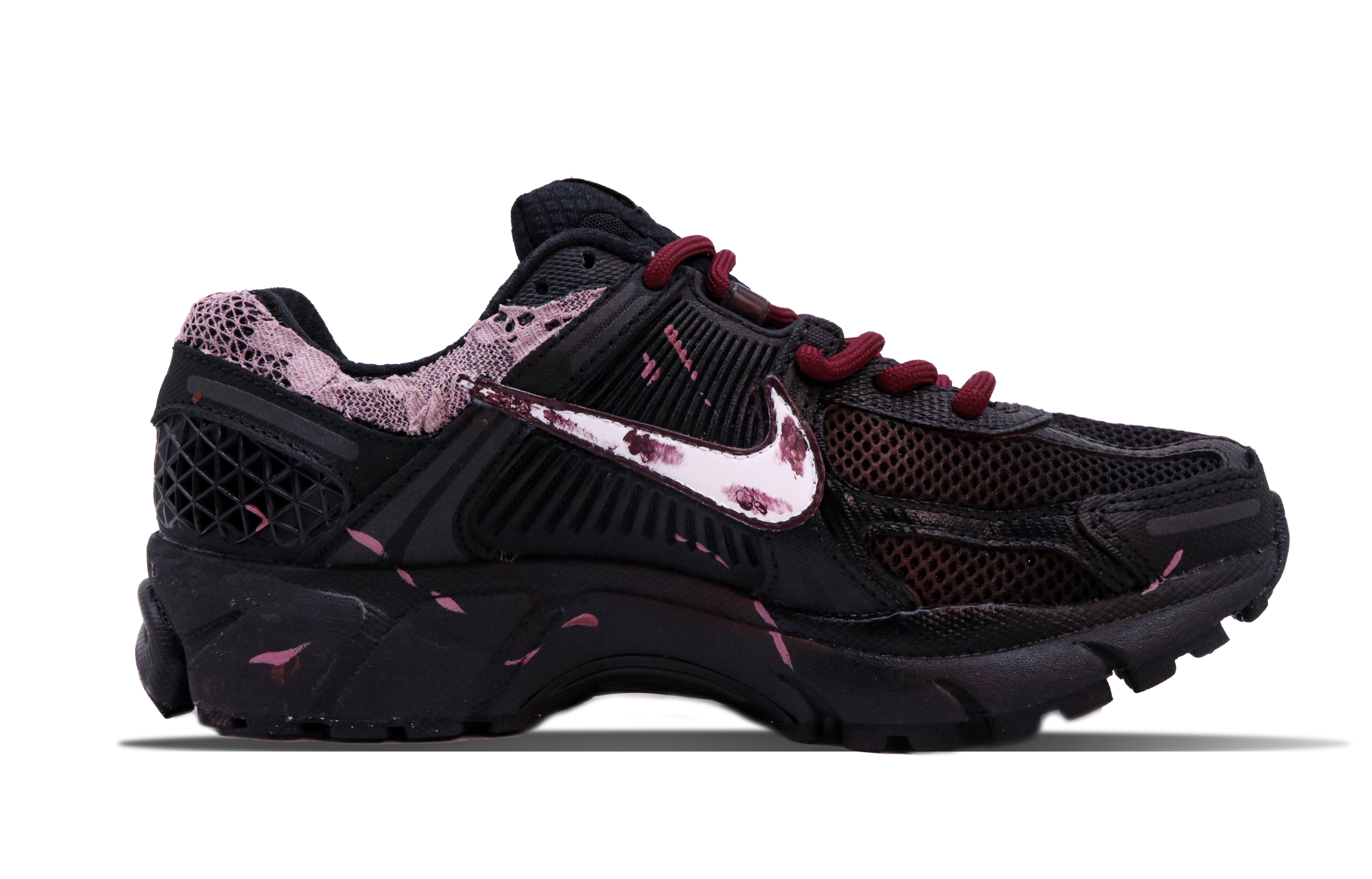 Nike Zoom Vomero 5 Slip Resistant Abrasion Resistant Low top Running Shoes Unisex Black Pink