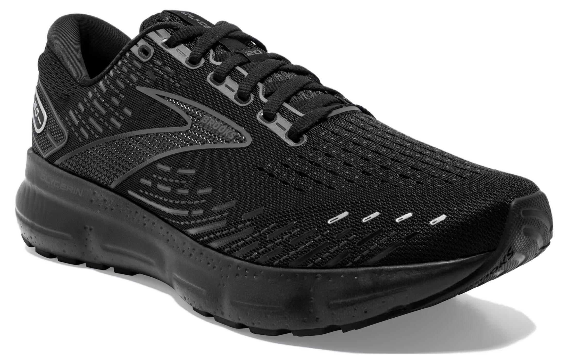 Brooks Glycerin 20 Abrasion Resistant Cushioning Abrasion Resistant Cushioning Low top Running Shoes Men’s Black