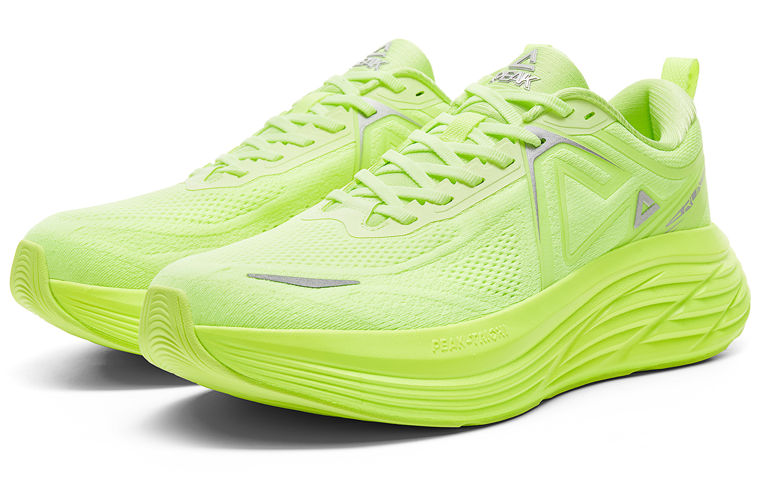 PEAK Abrasion Resistant Impact Resistant Rebound Low top Training Running Shoes Men’s Neon Green