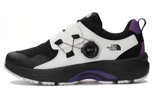 THE NORTH FACE Cushioning, Wear Resistant Low top Outdoor Shoes Unisex Black White Purple