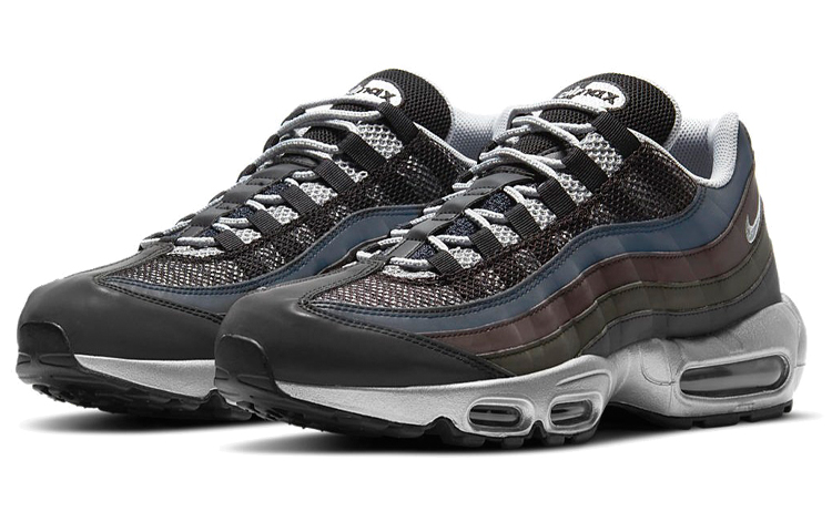 Мужские кроссовки Nike Air Max 95 (черно-серебристые) — Чёрныйсеребристый — фото 3