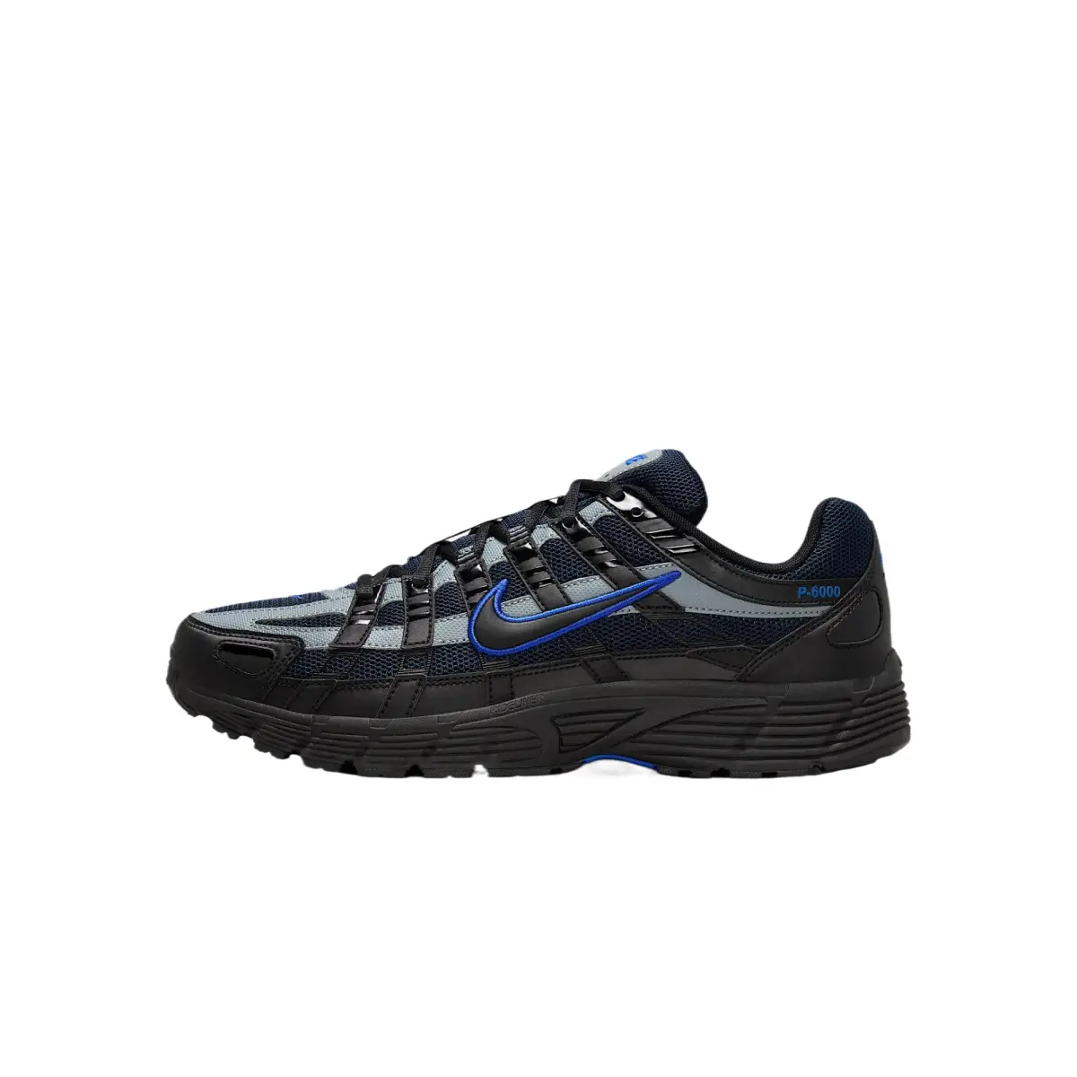Nike P 6000 Textile, Synthetic Leather Breathable Low top Running Shoes Men's Obsidian Color