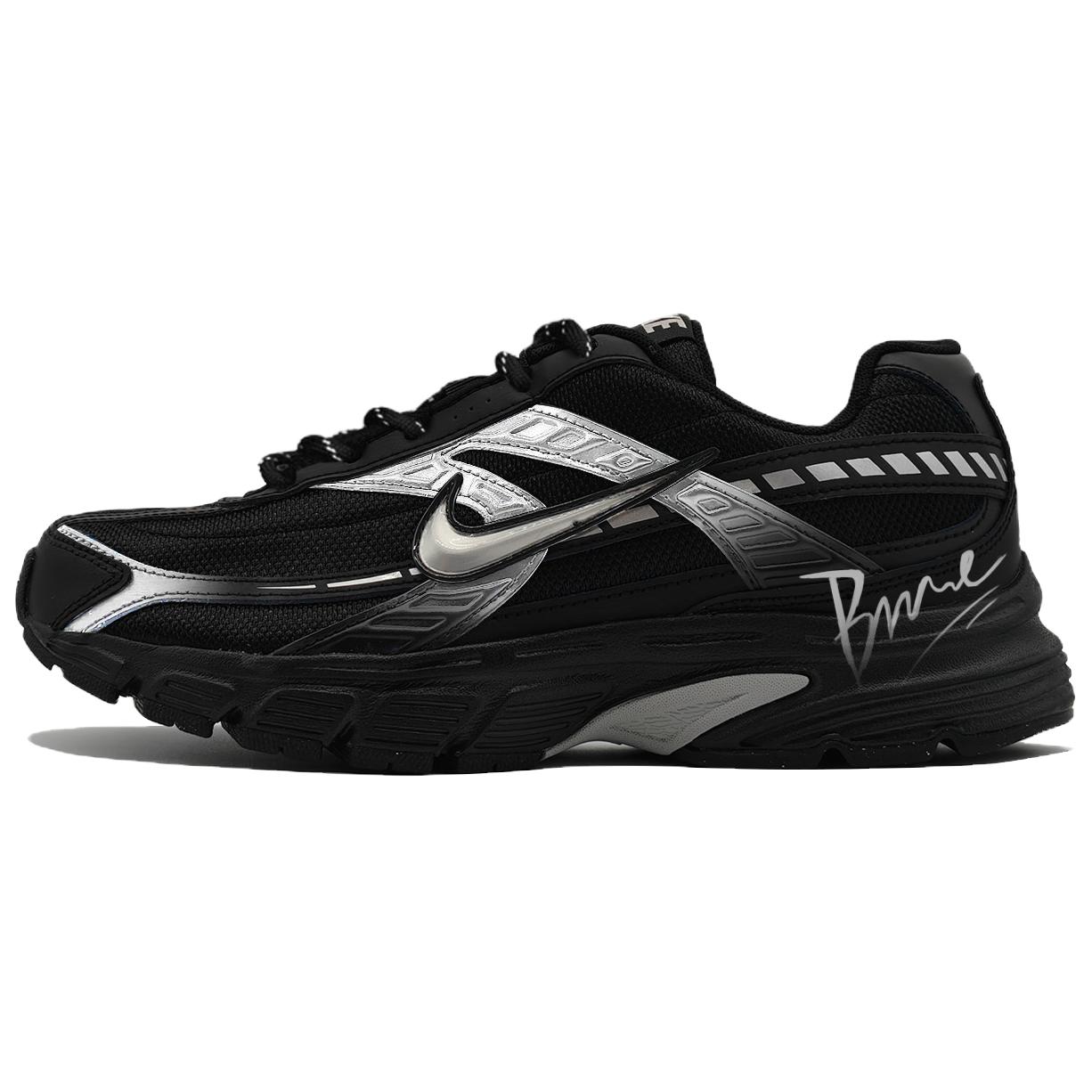 Nike Initiator Cushioning Breathable Support Low top Running Shoes Men’s Silver Black