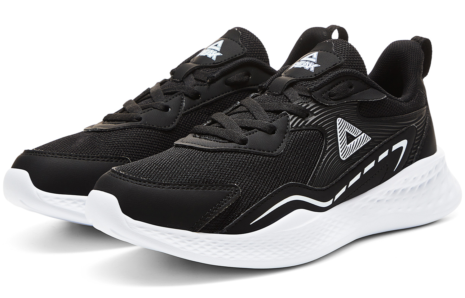 PEAK Cushioning Abrasion Resistant Breathable Slip Resistant Low top Running Shoes Women’s Black Baymax