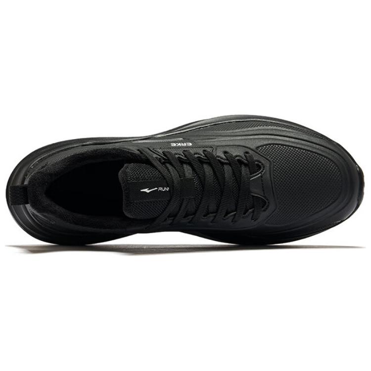 Erke Mingyu 2 Comfortable Fleece Lined Abrasion Resistant Thermal Low top Running Shoes Men’s Jet Black