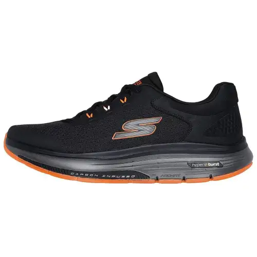 Skechers Go Walk Workout Walker Low top Casual Running Shoes Men's Black Orange