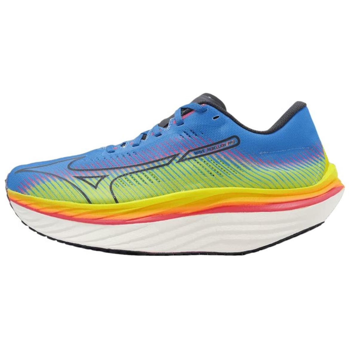 Мужские кроссовки Mizuno WAVE REBELLION PRO (сине-зелено-белые)