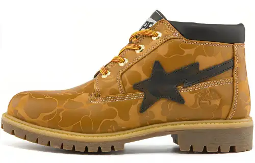 Timberland X Bape Nelson Premium Waterproof Chukka Boots 'Wheat And Chocolate'