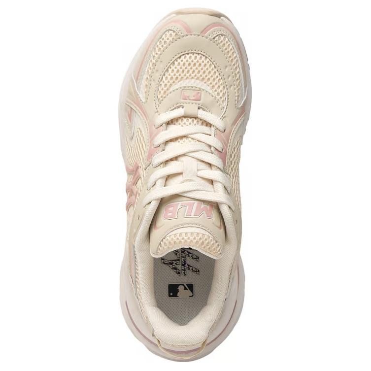 MLB New York Yankees Slip Resistant Abrasion Resistant Low top Casual Running Shoes Unisex Beige Pink