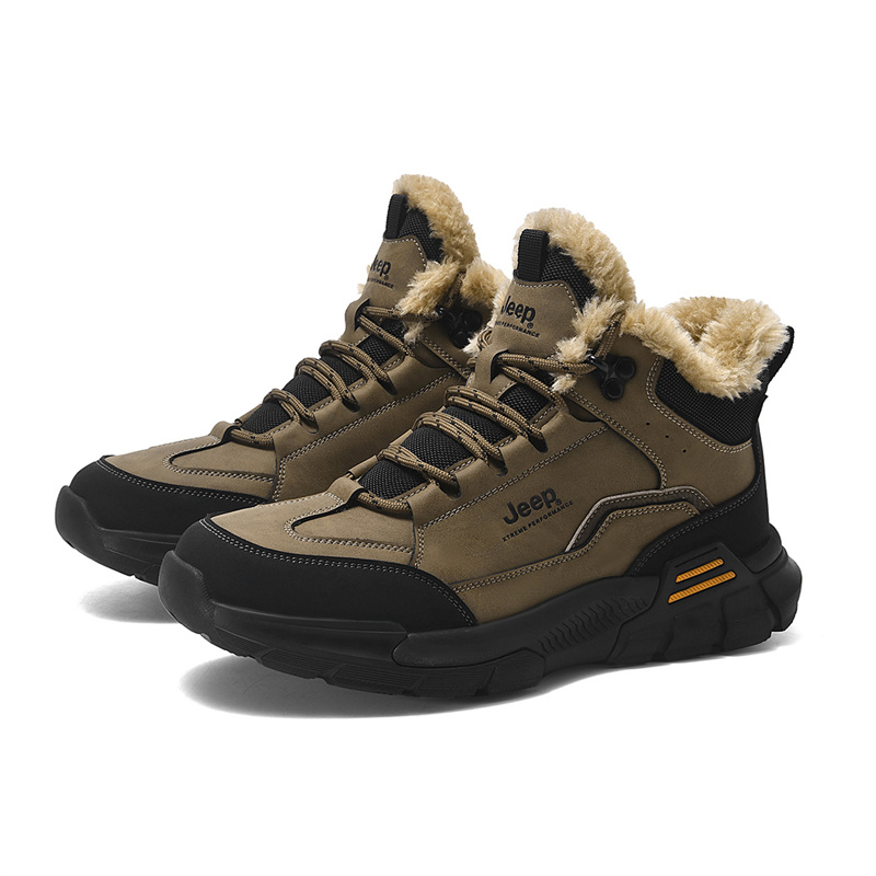 Jeep Comfortable Minimalist Style, Fleece Lined Thermal Casual High top Outdoor Shoes Men’s