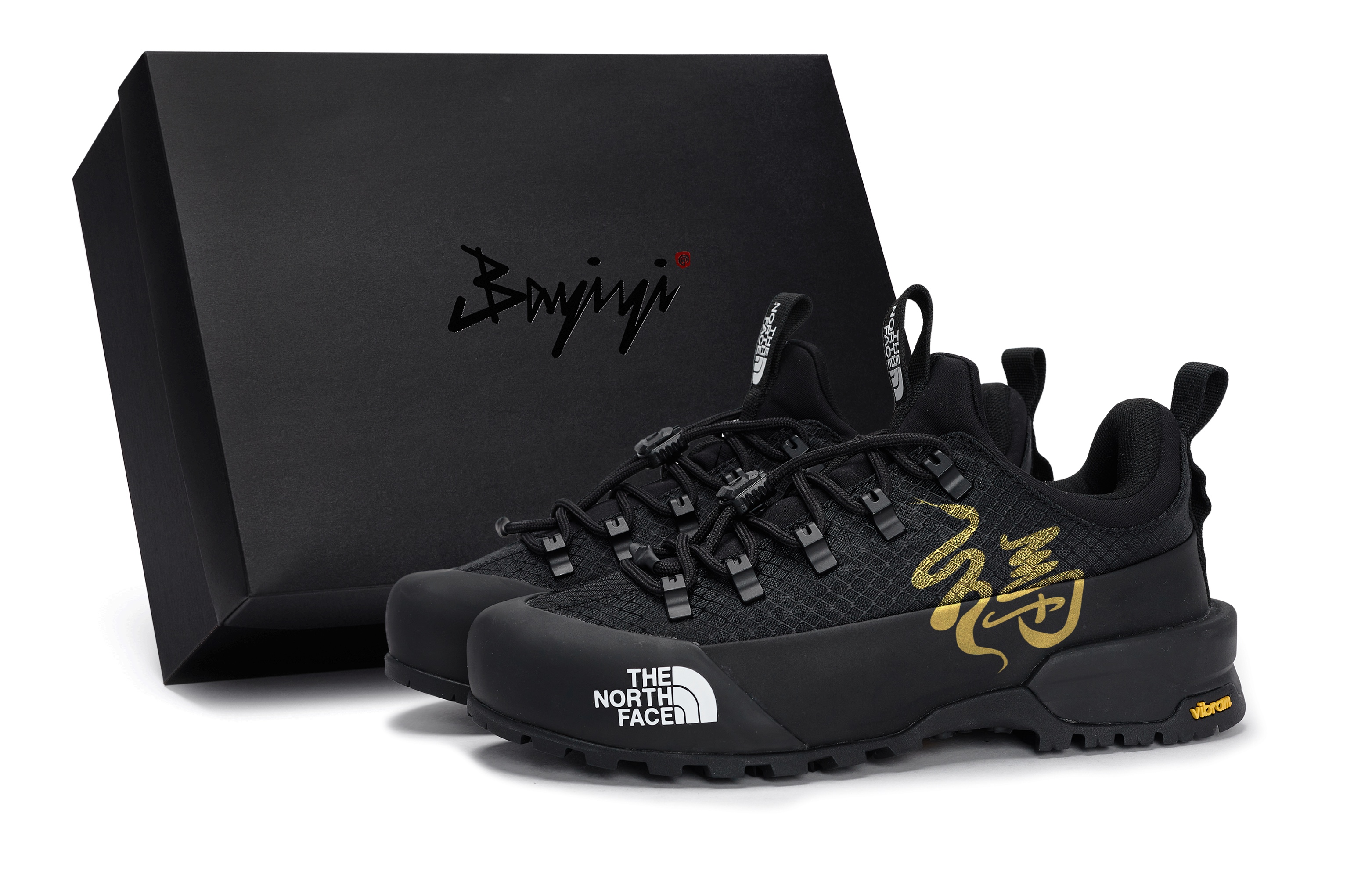 THE NORTH FACE GLENCLYFFE Slip Resistant Abrasion Resistant Low top Running Shoes Men's Black Yellow
