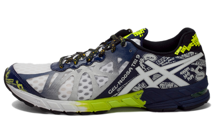 Asics Gel Noosa Tri 9 Comfortable Low top Running Shoes Men's Gray Blue White
