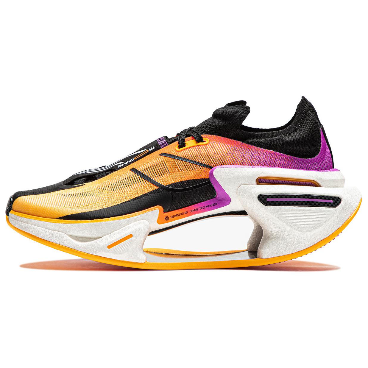Li Ning Shadow 3.0 Cushioning Abrasion Resistant Breathable Rebound Low top Sprint Running Shoes Unisex Orange Black